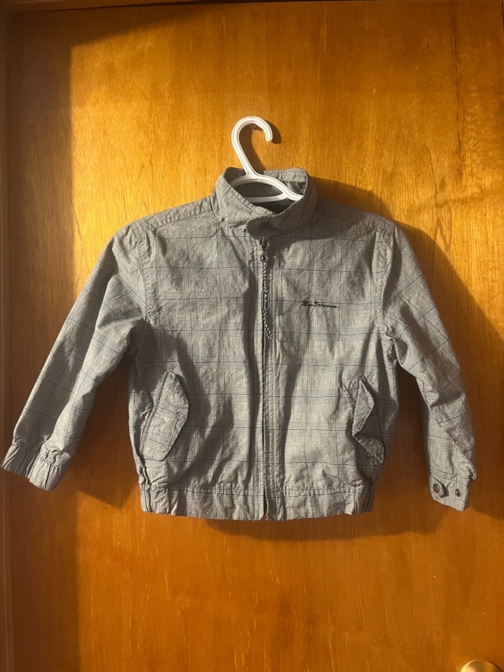 Ben Sherman Grey Plaid Kids Zip Jacket 5-6 YRS